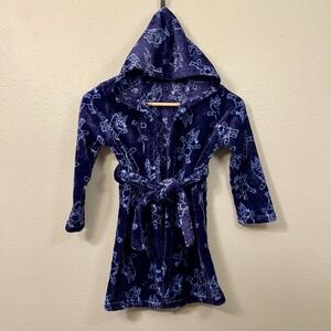 Bluey Dog Children's Fleece Robe Dark Blue Super Soft Size S /6 EUC